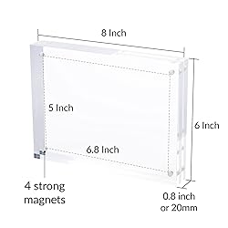 SimbaLux Magnetic Acrylic Picture Photo Frame 6x8