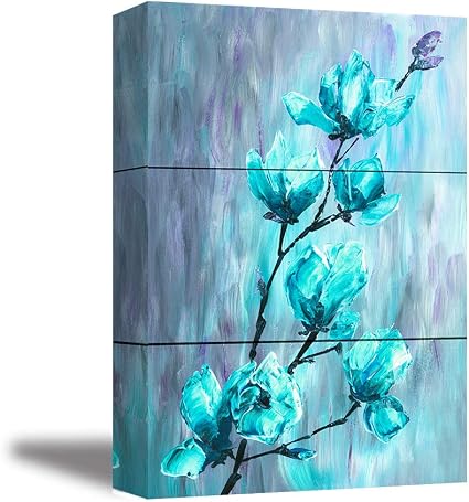 Home Wall Art Décor of Canvas Flowers Picture, Blooming Plant Artwork