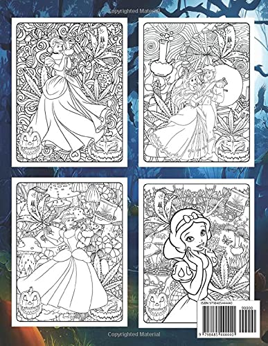 Halloween Princess Stoner Coloring Book: Enchanting Trippy ...