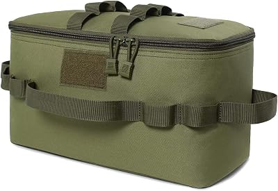 CHEYLIZI Outdoor Storage Bag Green 34x19x17cm 600D Oxford Cookware Organizer