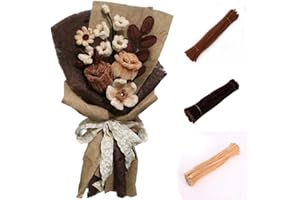 RSACCSKY 300 Pcs Thick Pipe Cleaners Craft Supplies 3 Assortment Vintage Brown Khaki Beige Color Chenille Stems for Art and Craft Projects Creative DIY Decorations (Retro color-300pcs)