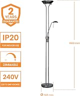 National Lighting Mother and Child Uplighter Floor Lamp with Reading Light view 2