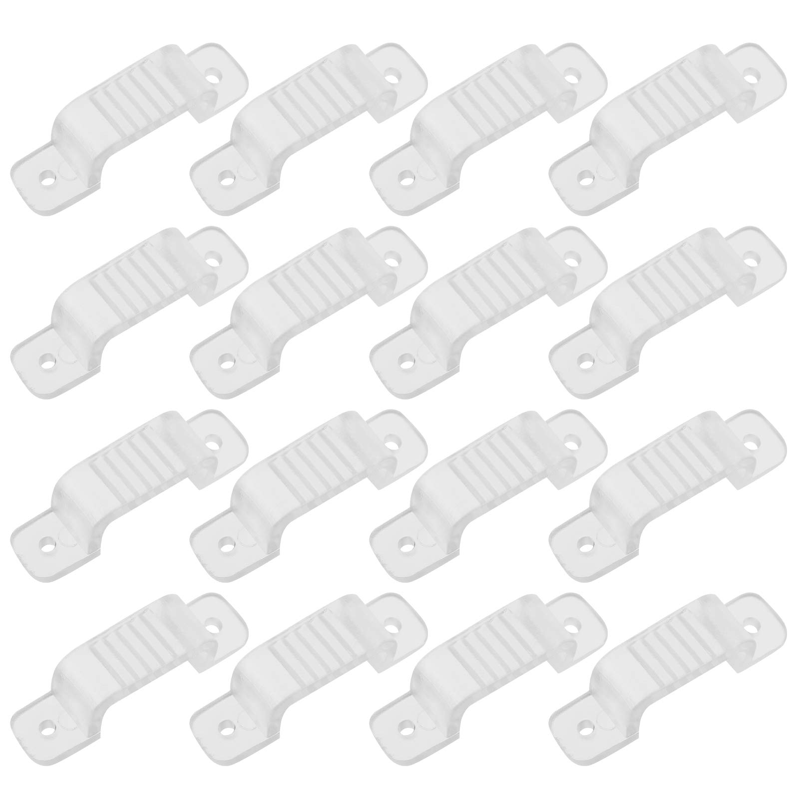 VILLCASE 100pcs Buckle Strip Lights Fixed Clips Lights Strip Fixing Clips Card Holder Stand Fluorescent Tube Holder Strip Light Fastener Light Strips Tape Lights Clips PVC Bar Strip Clip