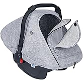 Fairy Baby Winter Car Seat Cover for Baby Carseat with Mesh Window(Grey),Infant Warm&Cozy Car seat Covers Baby for Travel, Waterproof CarSeat Cover for Babies.