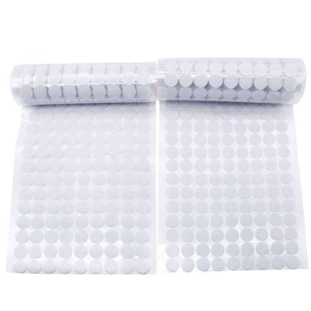 YOCZOX 1008PCS 10mm Sticky Back Coins Hook and Loop Self Adhesive Dots Tapes Double Sided Sticker Round Dot Coins Tapes Super Sticky for Home, School, Office 504 Pairs (10mm)