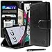 LG G4 Case, Style4U Premium PU Leather Stand Wallet Case with ID Credit Card/Cash Slots for LG G4 + 1 Stylus [Black]