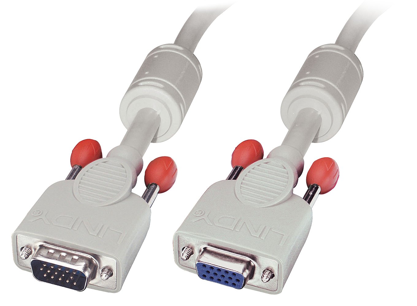 LINDY 36361 Extension Cable VGA 1 m Light Grey