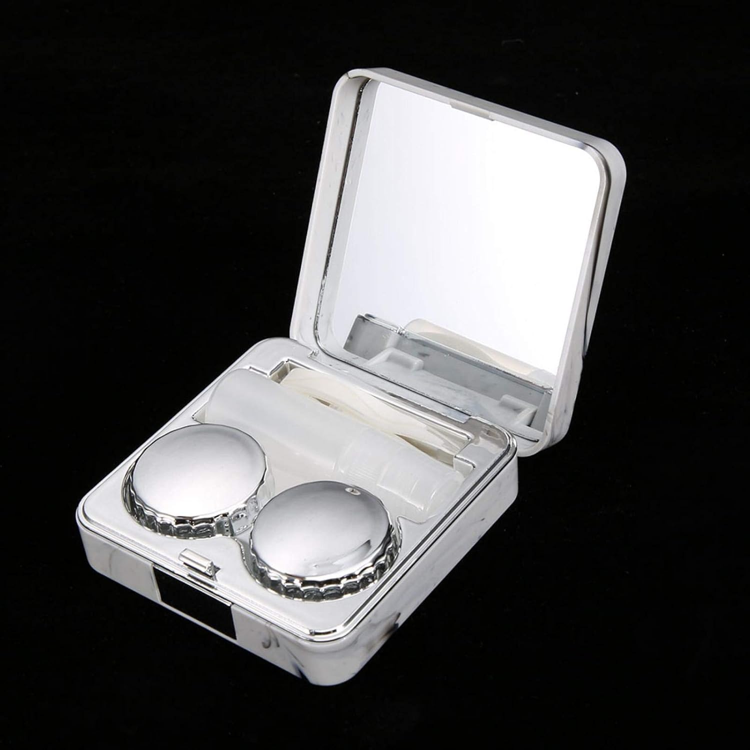 Portable Contact Lens Case, ABS Contact Lens Case.6 * 2.6 * 0.9in for