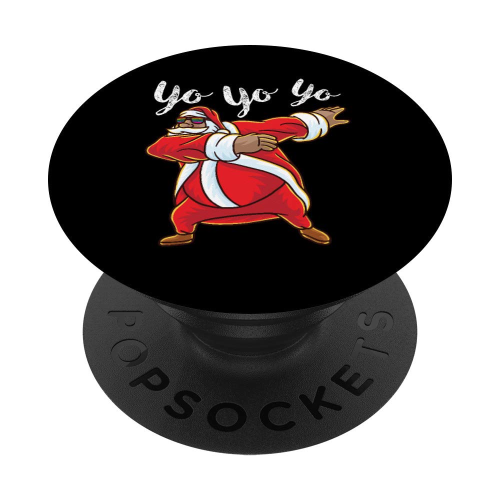 Yo Yo Yo Santa Claus Afro American Africa Black Hip Hop Rap PopSockets Swappable PopGrip