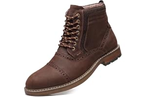 Arkbird Mens Chelsea Boots, Stylish and Comfort Leather Chukka Ankle Boots with Zipper