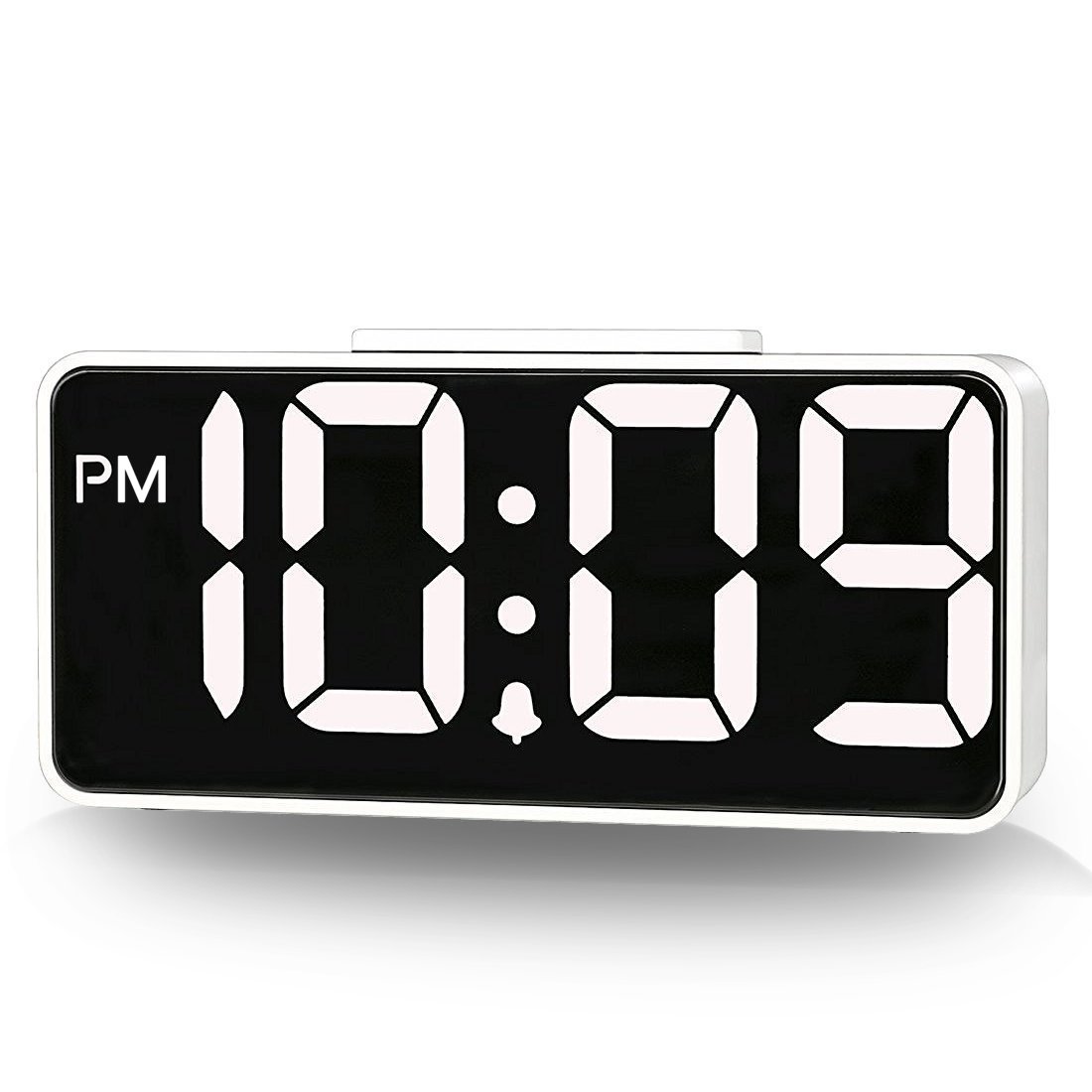 ZHPUAT 8.9" Digital Alarm Clock Bedside Mains Powered, Led Alarm Clock