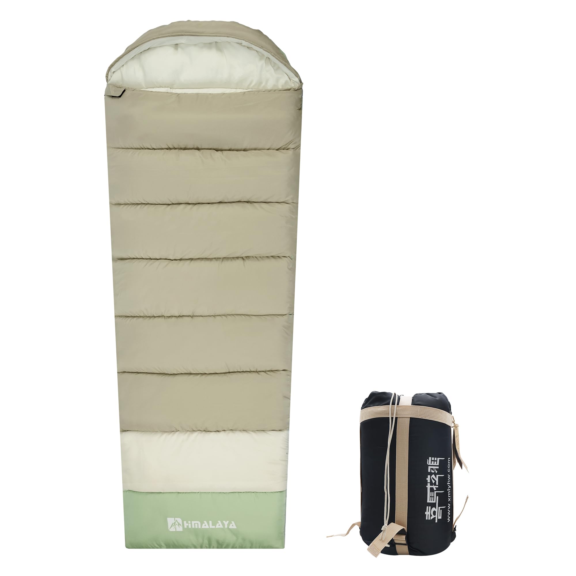 Photo 1 of ???? Camping Sleeping Bags for Adults, Boys, Girls Warm & Cold Weather Sleep Bag Lightweight Waterproof Outdoor Travel Backpacking Camping Essentials Hiking Gear (Taupe, 150g filling)