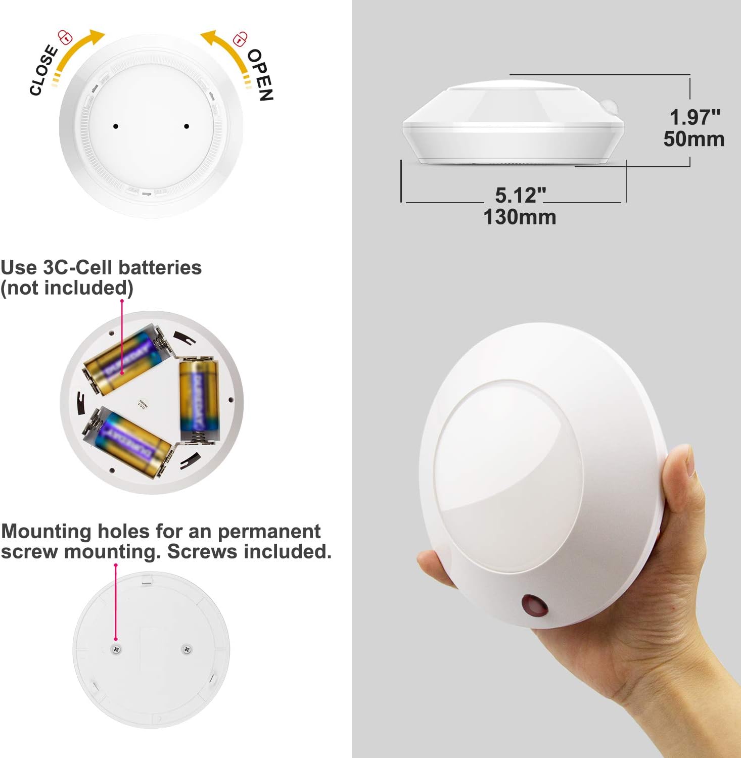 Battery Operated Wireless Ceiling Lights With Remote Control Remote