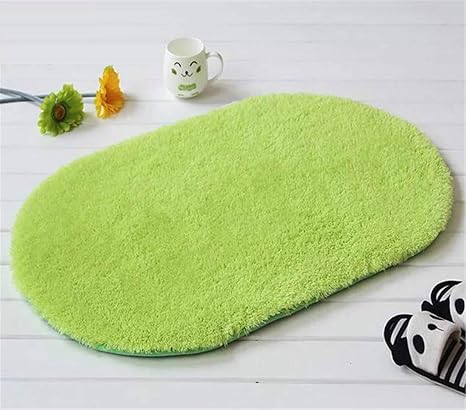 Amazon ラグ 厚手 2畳 マイクラ カーペット 動物カーペット 垢 50x80cm 厚い楕円形の浴室のドアの滑り止めの吸収性の床のマットの寝室の入口の台所浴室の家の入口のドアのマット材料楕円形世帯 ラグ カーペット オンライン通販