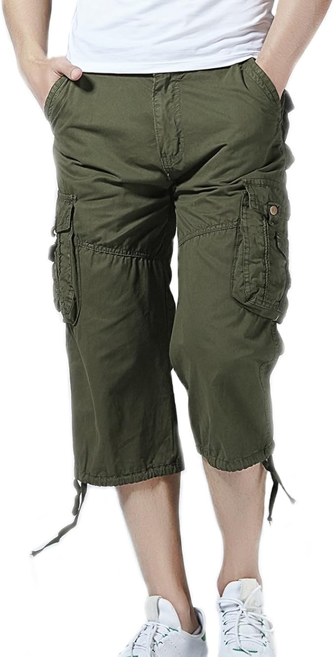 mens cropped cargo pants