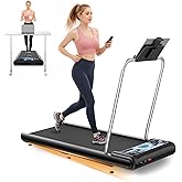 HOELLL Treadmills for Home Small with 0%-8% Incline and APP Sync, Compact Under Desk Walking Treadmill Pad with Handle Bar Re