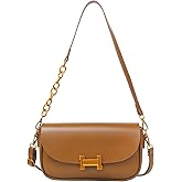 Shoulder Bag for Women Trendy Crossbody Purse Vegan Leather Hobo Handbags Clutch Saddle Bag with 2 Removable Strap