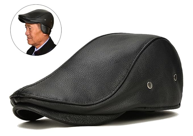 mens newsboy hat with ear flaps