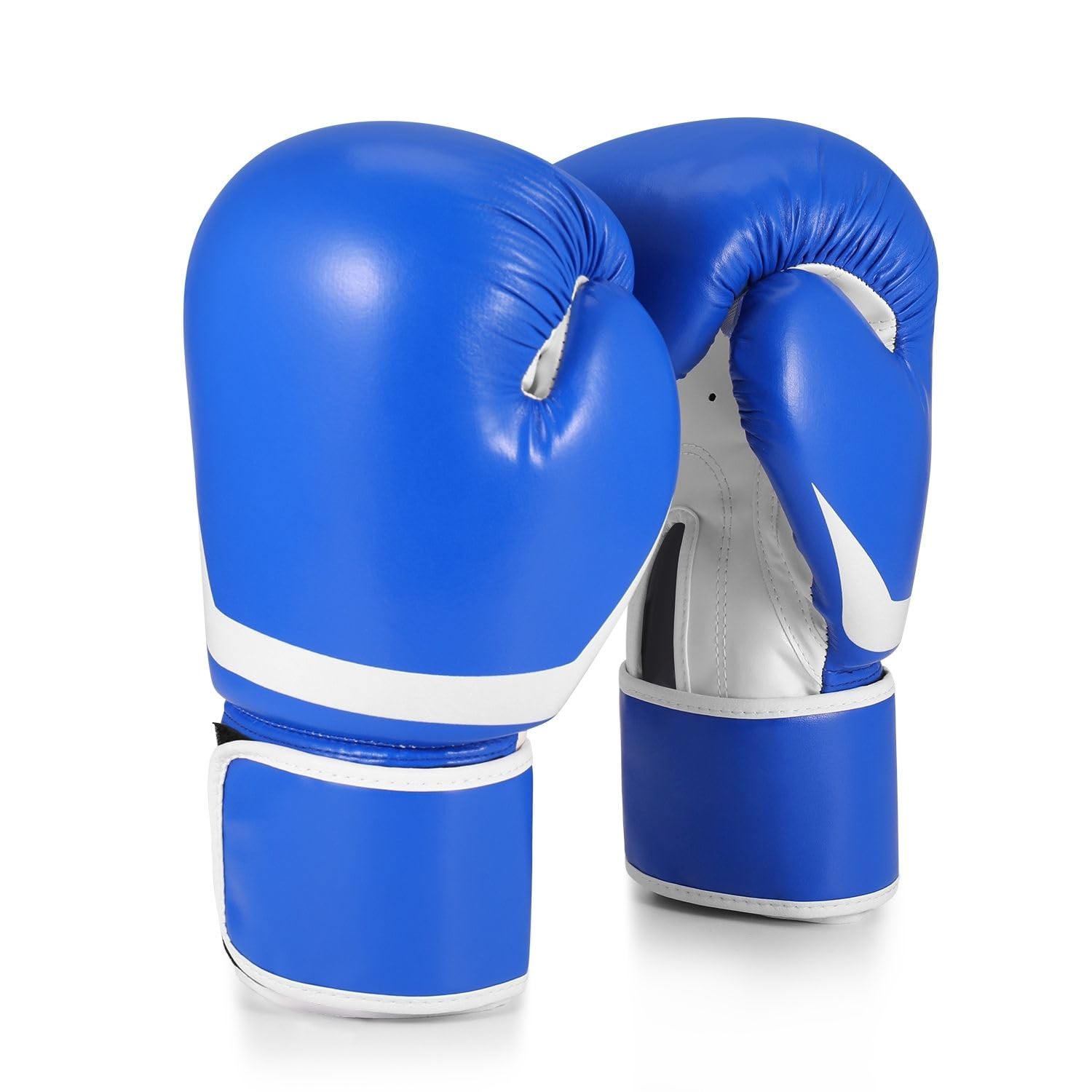 Flexzion Durable Padded Boxing Gloves - Blue, 10 oz for Men & Women - Training, Kickboxing, Muay Thai, MMA - Heavy Bag Gloves