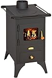 Wood Burning Stove Retro Cast Iron Plate Log Burner Fireplace Mini 5kw