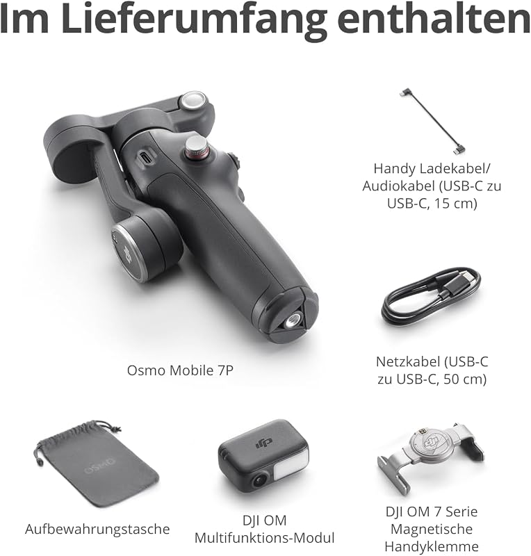 Osmo Mobile 7P Gimbal-Stabilisator (iPhone/Android), Natives Tracking