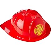 Dress-Up-America Firefighter Helmet - Fireman's Hat for Kids - Firefighter Costume Accessory - One Size Fits Most