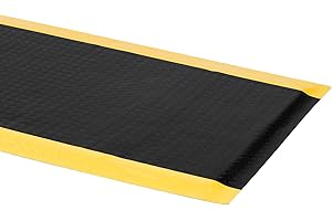 KUJIBGY 2 FTx 5 FT Anti Fatigue Mats Industrial,15/16 Inch Heavy Duty Commercial Grade Diamond Plate Rubber Non Slip Safety E