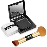 Hairline Powder for Thinning Hair &amp; Gray Roots &ndash; Water &amp; Sweat Resistant Root Touch Up Hair Color Concealer for Hair Loss, Hair Filler for Women &amp; Men, with Brush (Black)