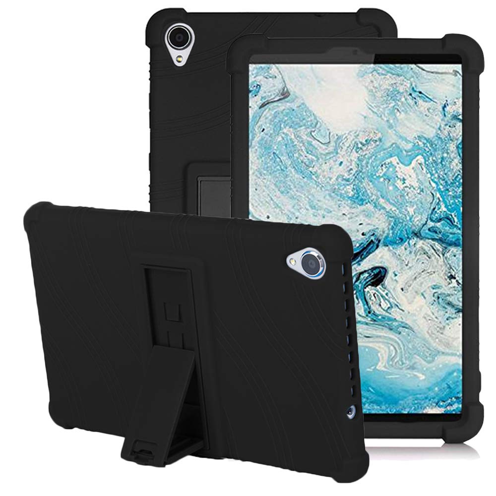 YGoal Silicone Case for Lenovo Tab M8 - Light Weight Kids Friendly Soft Shock Proof Protective Cover for Lenovo Smart Tab M8, Black