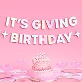 xo, Fetti It's Giving Birthday Banner, Iridescent Foil - 3 Ft. | Fun Birthday Party Decorations, 21st Bday Supplies, HBD, Sweet 16, Cute Girl Gift, Photobooth Backdrop
