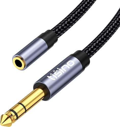 SHULIANCABLE 3.5mm To 6.35mm Stereo Audio Cable, 6.35 1/4" Male To 3.5 1/8" Male TRS Stereo Audio Cable For Guitar,iPod, Laptop, Home Theater Devices,Smartphones,and Amplifiers (3.3Ft/1M