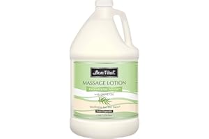 Bon Vital' Therapeutic Touch Massage Lotion with Olive Oil to Repair Dry Skin & Soothe Sore Muscles, Skin Therapy Lotion, Moisturizes Skin During Massages for Smooth, Soft Skin, 1 Gal, Label may Vary