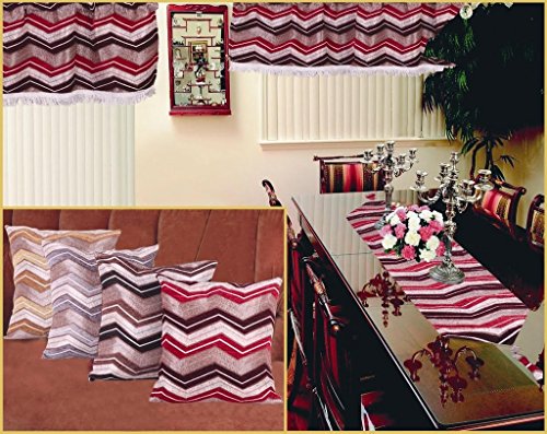 HomeCrate Luxurious Indiana Chenille Collection - 60" X 15" Window Valance - In Gold