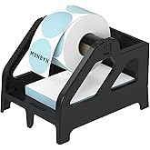 MUNBYN Label Holder for Rolls and Fan-Fold Labels, Black | Thermal Sticker Roll Holder, For Desktop Thermal Printer, Shipping Supplies Industrial Paper
