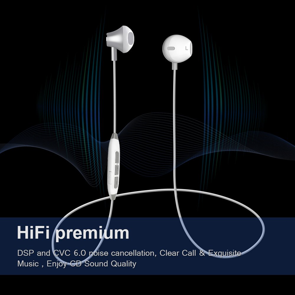 Cuffie Bluetooth Magnetici Sport,Headset Auricolari Bluetooth 4.1 Stereo  HiFi con Microfono,Noise Cancelling Avanzate,Paio 2 Dispositivi per iPhone  Samsung LG Xiaomi Huawei promozione Auricolari urban-earth.co.uk