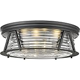 Z-Lite 4 Light Flush Mount 491F4-MB, Black