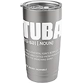 Tuba Musical Instrument Definition Marching Band Geek Tubis Stainless Steel Insulated Tumbler