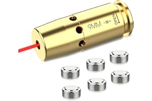 EZAIMING 223/5.56mm/9mm/243/308 Red Laser Bore Sight with Extra Batteries for Scope Sighting and Zeroing Optics