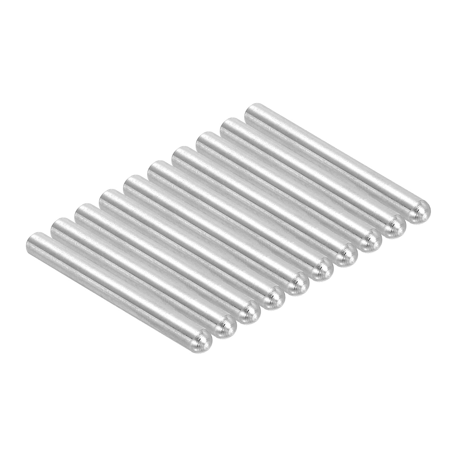PATIKIL 304 Stainless Steel Dowel Pins 5x60 mm (3/16" Dia), 10 Pcs Round Head Flat Chamfered End Metal Dowel Pins Bunk Bed Pegs for Support Shelves Furniture Device