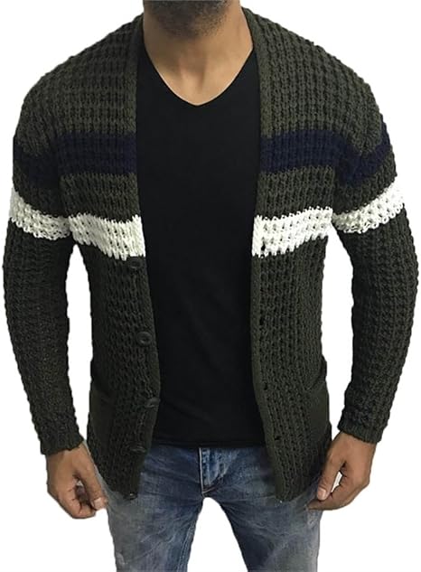 men's button down sweater with pockets