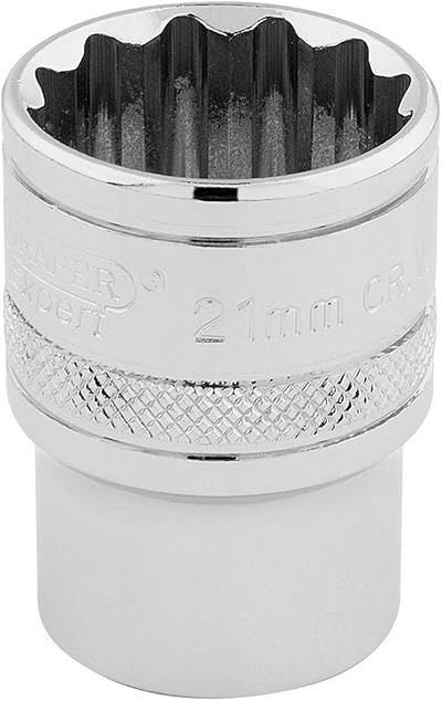 Draper 33290 1/2 in Square Drive 21mm 12 Point Socket