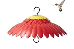 Beserie Bird Feeder Rain Cover Red Dome Baffle for Hummingbird Weather Guard Protective Feeders from Rain and Sun Built-in Moat 11inch Dceor Backyard