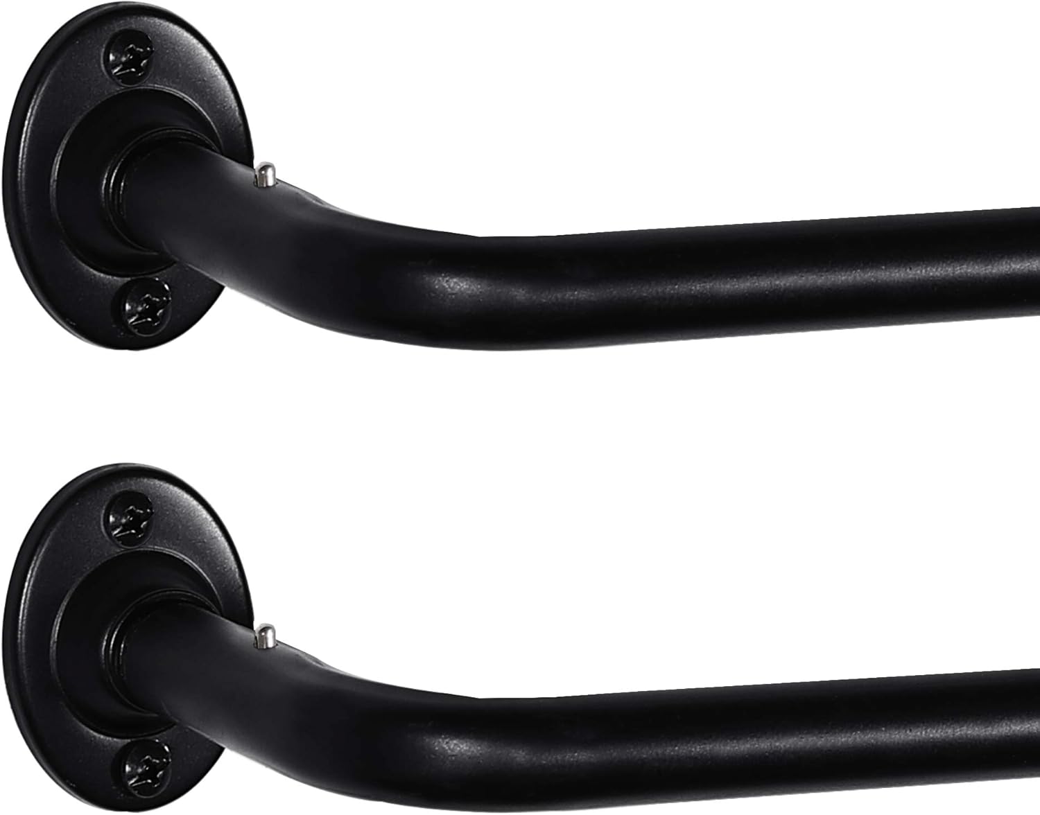 Turquoize Wrap Curtain Rod Easy Install Room Darkening Wrap Around Curtain Rod Set with Hardware Adjustable Design for Blackout Curtain 2 Pack, Nickel, 48 to 86 Inch: Home & Kitchen