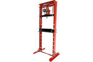 FITENLOR 12 Ton Hydraulic Press, H-Frame Garage Floor Shop Press with Built-in Relief Valve & Pressure Gauge to Bend, Straighten, Or Press Parts, Install Bearings & U-Joints