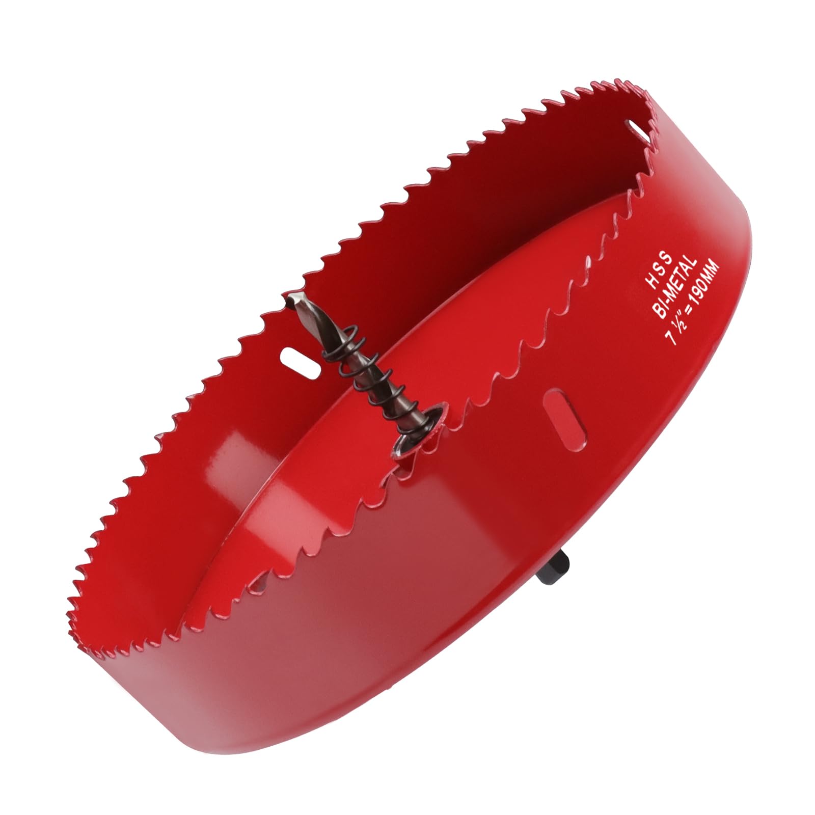 LICTOP 190mm/7.5" BI -Metal Hole Saws Bit Tooth Cutting for Cornhole Board Wood Metal Plastic Fiberboard,Red