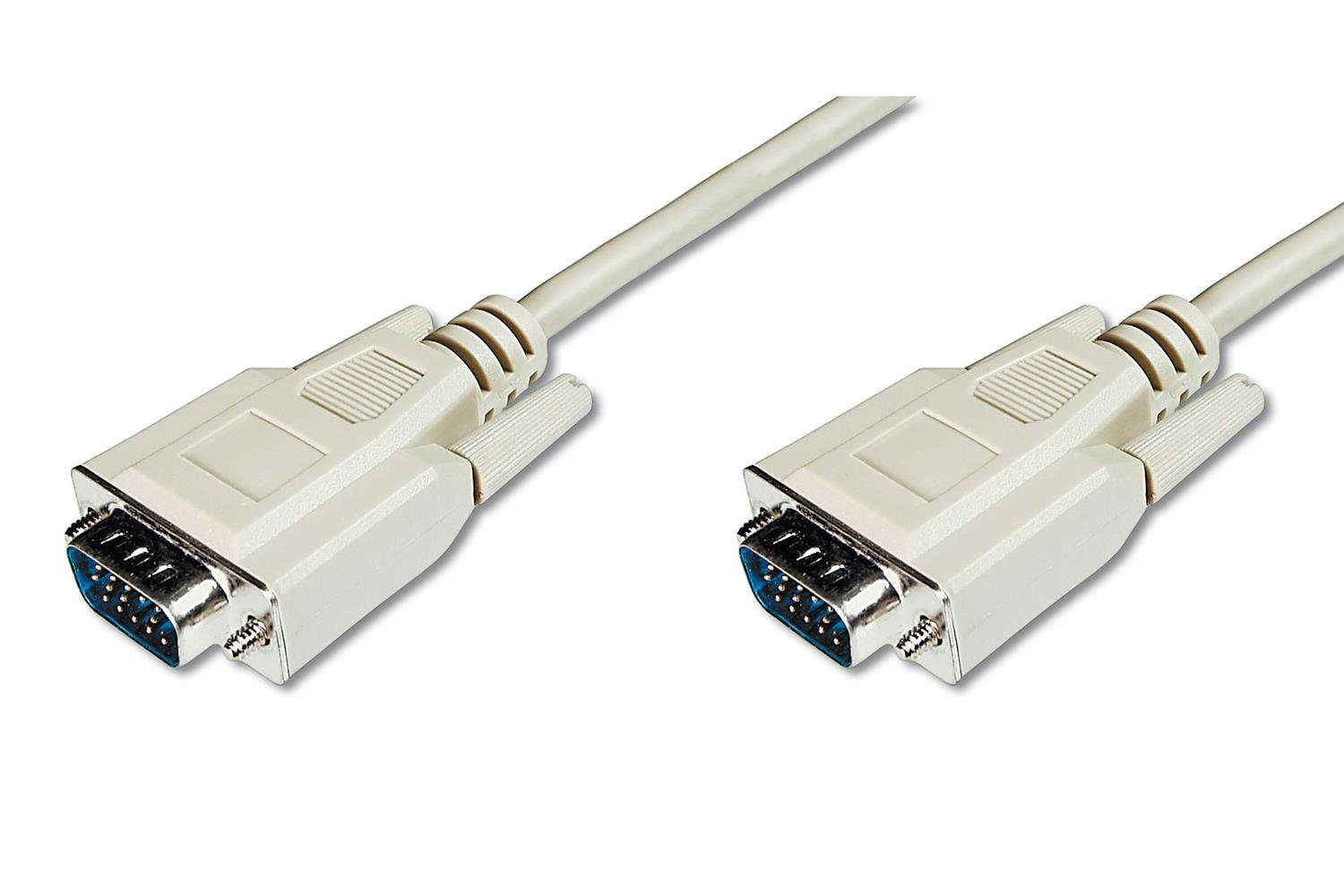 DIGITUS AK-310100-018-E 1.8m HD15 Male - HD15 Male VGA Monitor Connection Cable - Beige