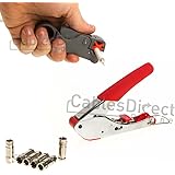 RG6 Coaxial Wire Stripper Crimper Tool Set Kit, Connectors, Tool, Rotary Stripper (