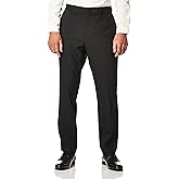 Perry Ellis Men's Very Slim Fit Solid Tech Portfolio Dress Pants (Waist Size 28-38 Big & Tall), Black, 28W x 30L