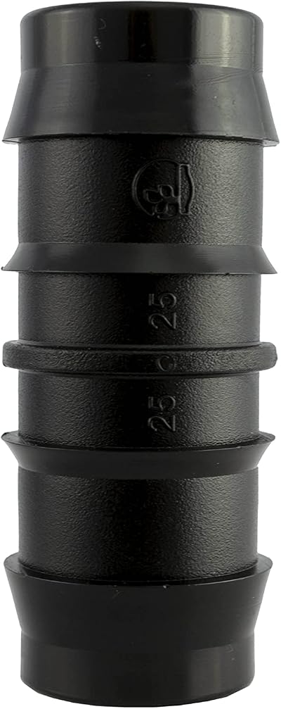 Pentech 25mm Straight Barbed Tubing Connector for Fish Pond & Hydroponics