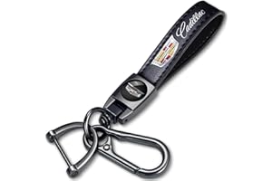 JYSDLHQ Genuine Leather Car Keychain Compatible with Cadillac XT4 XT5 XT6 Escalade CT5 CTS XTS CT6 ATS Car Key Chain Ring Accessories for Men and Woman